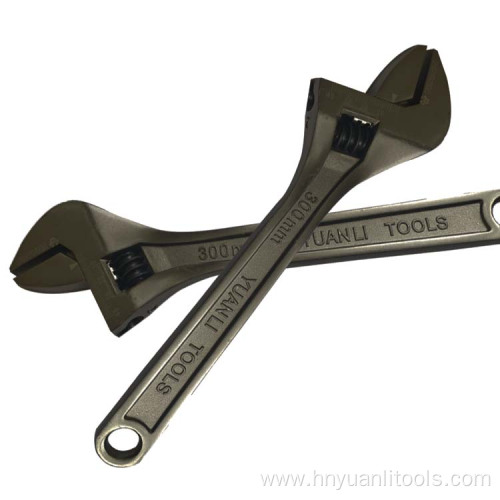 Black nickle Adjustable wrench